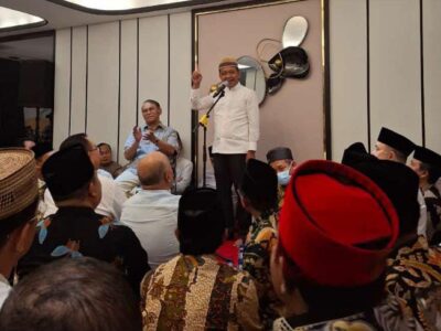 Bahlil Lahadalia (Menteri ESDM) dalam acara Silaturahmi dan Buka Puasa Bersama KAHMI di Jakarta pada Rabu (12/3/2025).