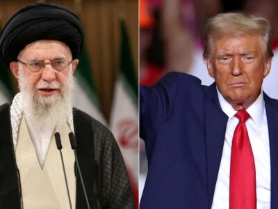 Presiden AS, Donald Trump (Kanan) dan Pemimpin Tertinggi Iran, Ayatullah Ali Khamenei (Kiri).