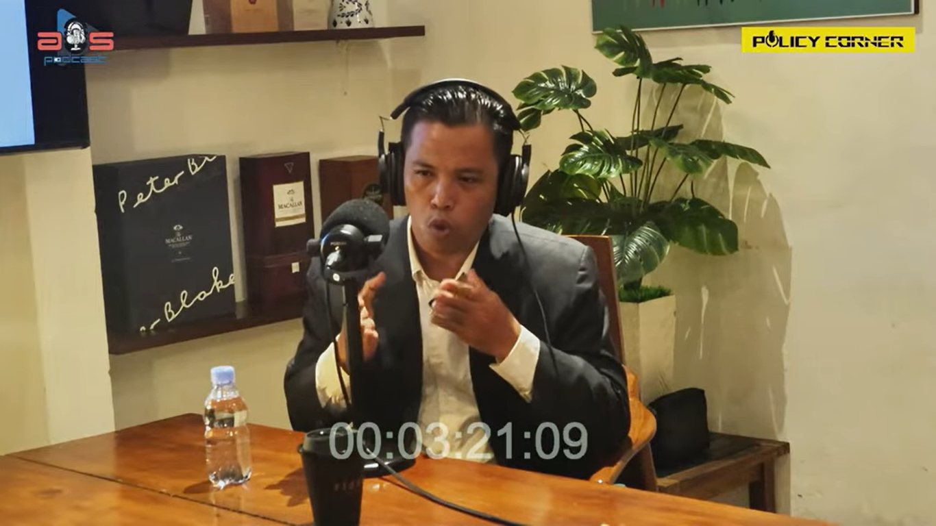 Abdul Gafur Ritonga dalam sebuah acara podcast Policy Corner